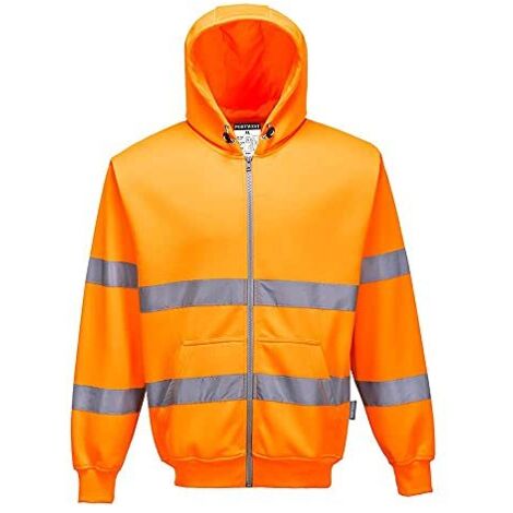 Felpa con zip e cappuccio Hivis Colore: Arancione Taglia XXL - Portwest (1/3)