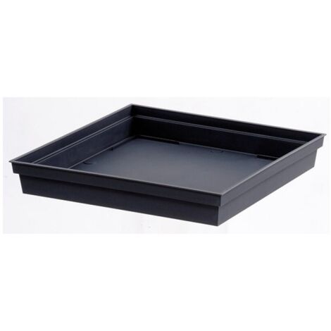 Soucoupe carree toscane gris anthracite pr pots ref 13627-13628-13635-13639 - EDA