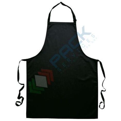 grembiule con bavetta in cotone - nero - Portwest