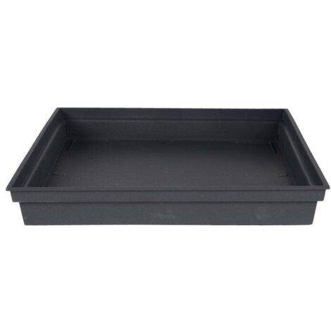 Sottovaso in Plastica L.26,7 X L.26,7 X H.3,8 Cm Antracite EDA