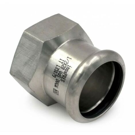 Manicotto misto filetto F ø15 x 1/2"F Inox 316L a pressare 190102015