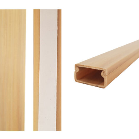 Adhesive canale di installazione edm 2m 19x11mm legno leggero (prezzo per metro)