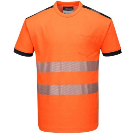 Maglietta Hv Pw3 Colore: Arancione/nero Taglia L - Portwest