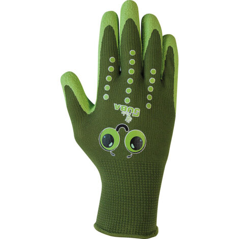 Guanto da giardinaggio per bambini in nylon/lattice verde ruvido Taglia 4 anni JUBA