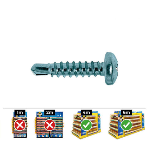 Vis Autoperceuse Bombée Phillips Din / Ref 7504n 4.8 X 32 Zinc - Boite De 250pcs (1/3)