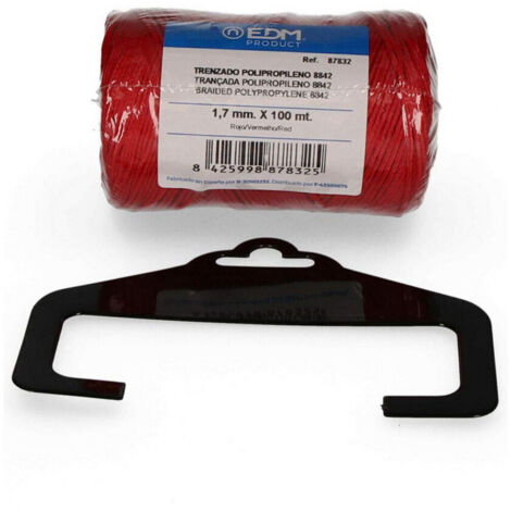 Corda intrecciata EDM 87832 Rosso polipropilene