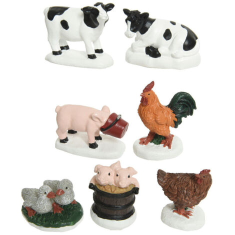 Blister De 7 Animaux De La Ferme En Polyresine (1/3)