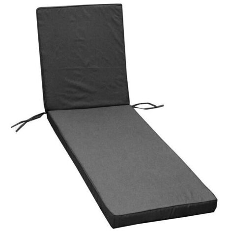 Cuscino per lettino prendisole sfoderabile Monte Carlo Ardesia 185x5 - Delumi