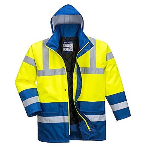 Parka Bicolore Traffic Colore: Giallo/Royal Taglia XXXL - Portwest