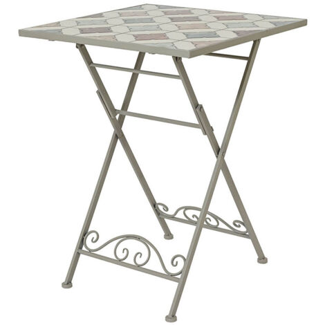 Tavolo pieghevole da bistrot mosaico 58 x 58 x 76 cm