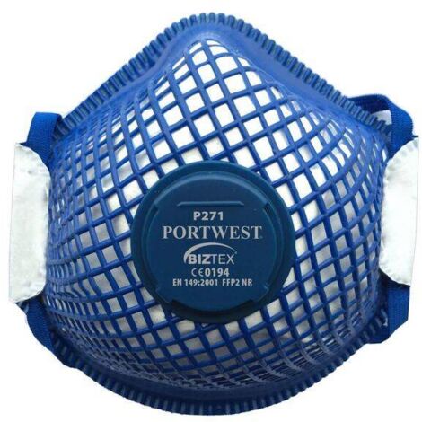 Ergonet Ffp2 Masque Respiratoire à Valve - Blanc - Portwest (1/2)
