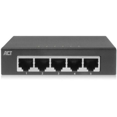 Switch di rete 10/100/1000 Mbps 5 porte - Design in metallo (1/4)