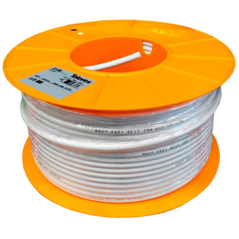 100 Câble Coaxiale Cuivre Televes Euro/Mts (BOBINA Ø270x136mm)
