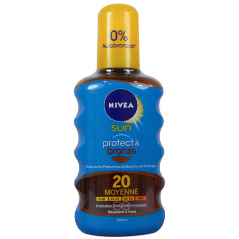 Spray Huile Solaire Nivea Sun Facteur De Protection 20 Protege Et Hydrate 200ml Nivea - NIVEA (1/2)