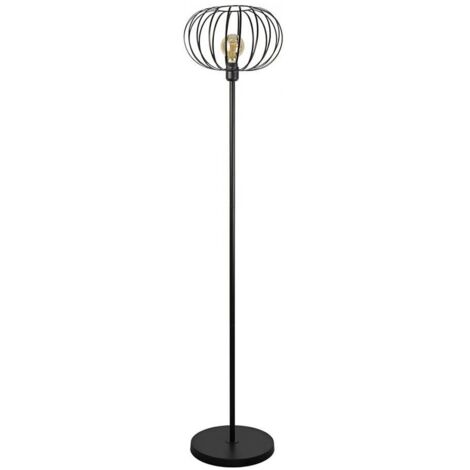 Lampe Pied Vintage Noire Style Vintage, Culot E27, Idéale Salon - Edm (1/3)