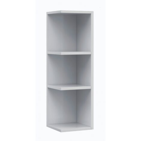 Colonna sospesa 20x65 cm bianco lucido con tre ripiani ad angolo - Rodi