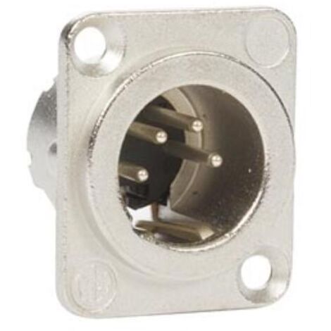 Neutrik - Base Xlr, 4 punti Maschio, Argento, Nichelato, Tipo D (1/2)