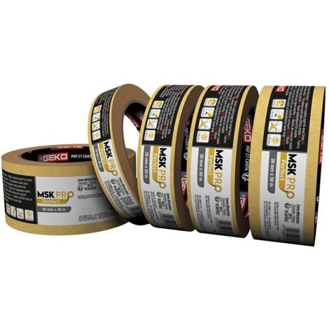 Nastro di carta GEKO Washi “MSK Pro Perfect” adesivo a base acqua 19mm x 50m beige