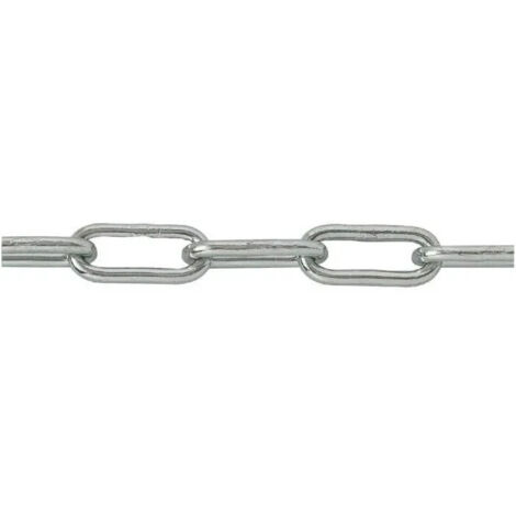 Catena zincata a maglia lunga saldata, diametro 3 mm, al metro