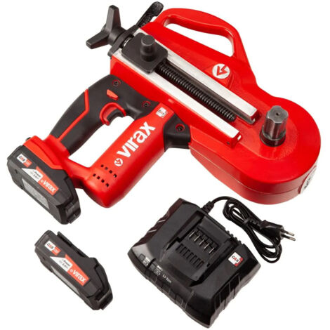 Curvatrice elettrica portatile 18V Eurostem® III 12-14-16-18-22mm - VIRAX - con 2 batterie 18V 2.Ah - 251874
