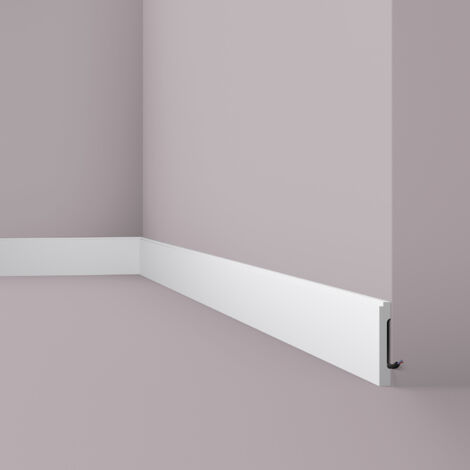 Battiscopa NMC FD1 WALLSTYL Noel Marquet modanatura tipo stucco design moderno bianco 2 m (1/5)