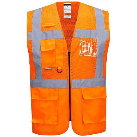 Gilet Esecutivo Maglia Madrid Colore: Arancione Taglia XXXL - Portwest