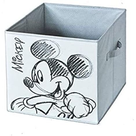 Secchio contenitore Domopak Living Mickey Grigio chiaro Stoffa 32 x 32 x 32 cm Rettangolare (1/4)