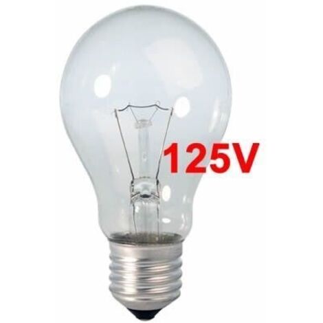 Lampadina ad incandescenza standard trasparente 60w e27 125v solo per uso industriale
