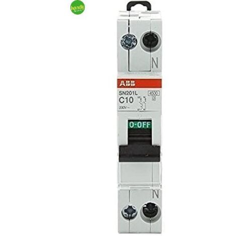 Interruttore magnetotermico 10a abb 1 modulo interruzione icn 4,5 ka