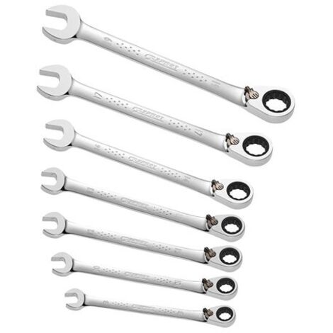 PASTORINO EXPERT SERIE DI 7 CHIAVI COMBINATE ANELLO A CRICCHETTO REVERSIBILE