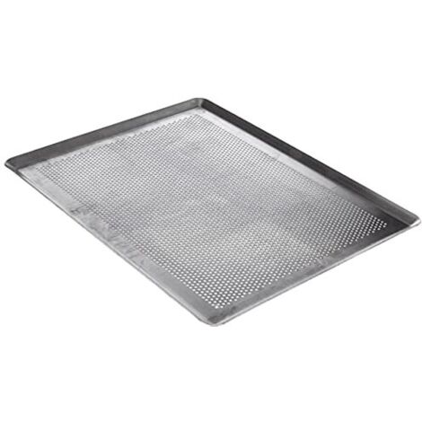 DE BUYER -7367.40 -piatto pasticceria alu. bordo perf p 40x30cm, Metallo