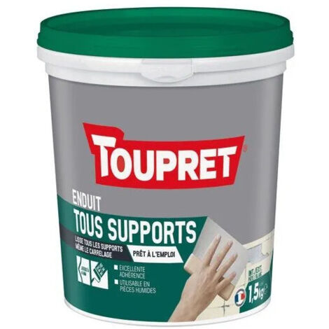 Intonaco per interni ed esterni per tutte le superfici, pasta da 1,5 kg, bianco