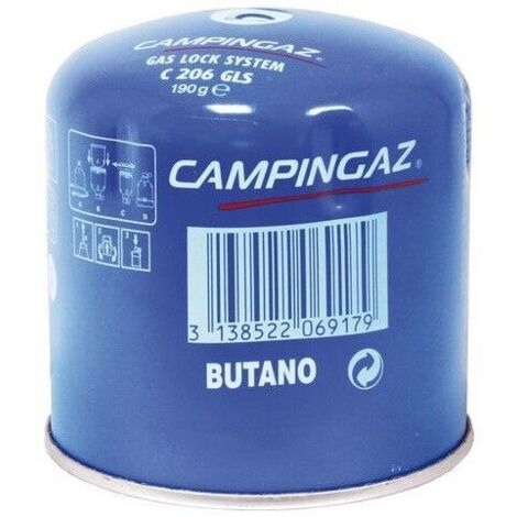 Bomboletta cartuccia gas butano ricarica universale a norma 190 gr