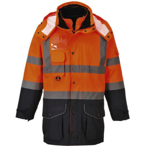 Parka Haute-Visibilité 7-en-1 Traffic Contrast couleur : Jaune/Marine taille M - PORTWEST