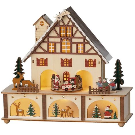 Scenario di Natale con LED, movimento e musica 27,00 x 24,30 x 10,00 cm (1/4)