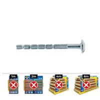 Boite De 250pcs Vis Filetage Metrique Cortable Din / Ref Tirm 4 X 45 Nickelé - Celo