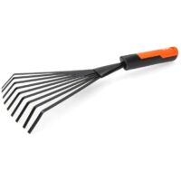 Râteau De Jardinage Manuel 38cm Couleur Gris/Orange Edm