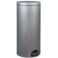Poubelle à pédale - Sania 30 L gris métal - ROSSIGNOL