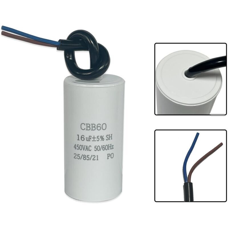Condensateur De Marche Moteur CBB60 35uF 450V - 50/60Hz, Pour Pompe à Eau, Réfrigérateur, Compresseur, Porte Automatique - Tolérance ±5%