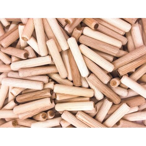 Aougo – Lot de 400 chevilles en bois de hêtre massif 8 mm x 40 mm – Pour assemblage rapide avec colle – Bords arrondis pour insertion facile