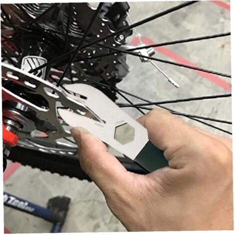 Outil Réparation Tension Rayons Roue Clé à Rayons De Vélo 8 Voies Noire - Acier Trempé - Outil Réparation Rayons, Réglage Tension Roue - Pour VTT, Route, Pliant Clé Rayons Acier Noir Durable