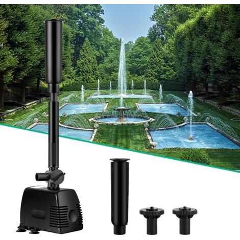 Aougo – Pompe à eau pour fontaine 1000L/h – Portée 1,6m – Plastique résistant à la corrosion – Cordon 7m – Pour étangs et bassins