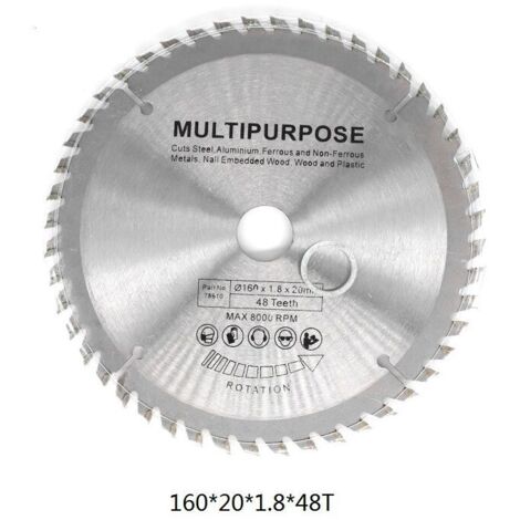 Lame de scie circulaire Silver Disque rotatif pour la coupe du bois 60 dents,160 mm (1/3)