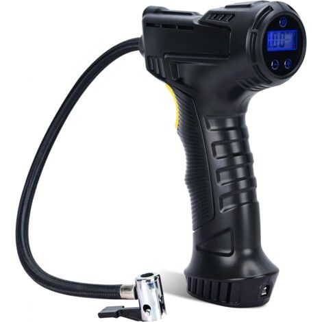 Aiperq – Compresseur d'air sans fil 120 W – Gonfleur de pneus avec 3 buses – Éclairage LED – Rechargeable USB – Pression max 150 psi (1/5)