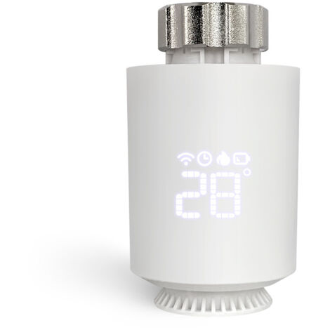 Zigbee Radiator Thermostatic Head, Programmable Connected Thermostatic Valve, Radiator Thermostat Compatible with Alexa, Smart Life APP Control, Tuya Zigbee Gateway Required (1/5)