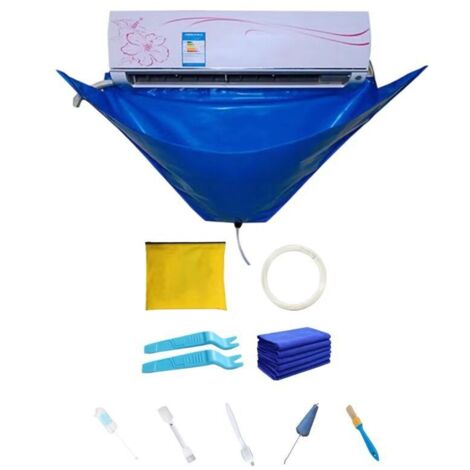 Choyclit – Kit de nettoyage climatiseur split 9 pièces – Sac étanche pour entretien – Matériau durable et réutilisable – Nettoyage sans fuite