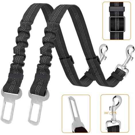 Ceinture de sécurité pour chien, ceinture de sécurité pour chien 2 pièces avec absorption des chocs élastique, ceinture de sécurité réglable, ceinture de sécurité pour chien réglable-Fei Yu (1/5)