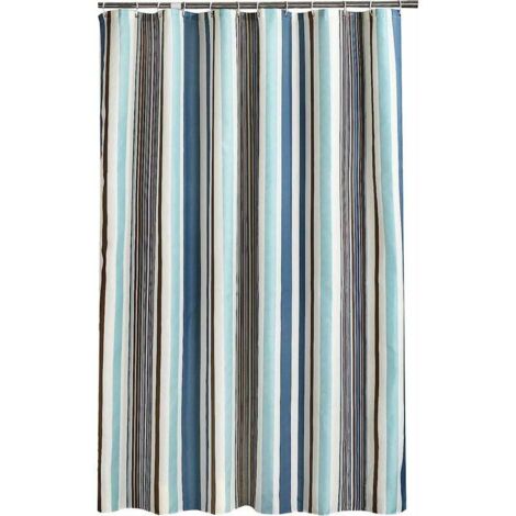 Rideau de douche 200x240 cm (LxH), Rideaux de douche anti-moisissures Doublure en tissu dPolyester doux Rideaux de bain Rideau Beau modèle pour WC de salle de bains (1/5)