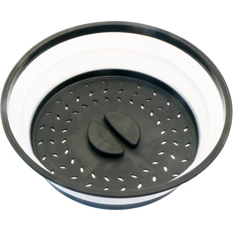 AGE Four à micro-ondes polyvalent couvercle anti-éclaboussures pliant four à micro-ondes en plastique transfrontalier couvercle de conservation du chauffage des aliments noir (1/4)