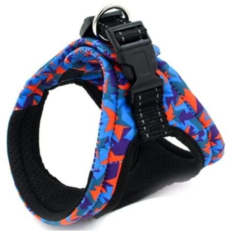 AGE Fournitures pour grands, moyens et petits chiens laisse pour animaux de compagnie de couleur contrastée sangle de poitrine antidéflagrante confortable (1/3)